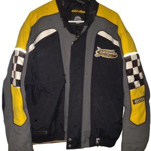 SKI-DOO MEN'S X-TEAM SNOWMOBILE BOMBADIER RACING JACKET HEAVY & WARM SIZE LARGE